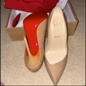 Christian Louboutin Corneille 38.5 nude heels